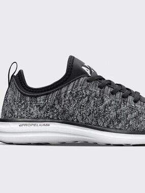 APL Knit Athletic Sneakers in Black & Gray Marled